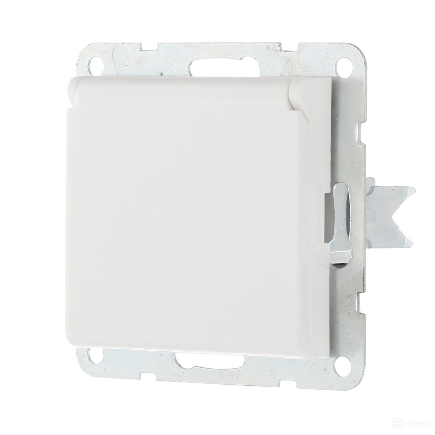 Socket with A/C, blinds and cover (white) LK80