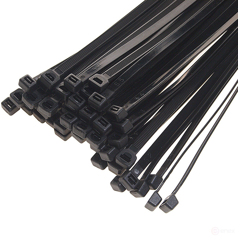 Plastic clamp ER-18751 black 8.0x750mm universal (50 pcs) EUREKA /1/150