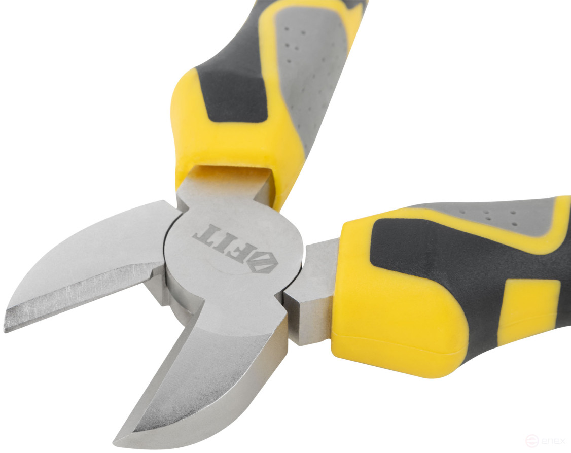 Smart side cutters, tricolor rubberized handles, nickel coating 160 mm