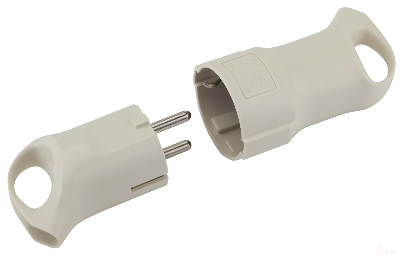 ERA R3 cable socket with 16A grounding with ring indirect input white