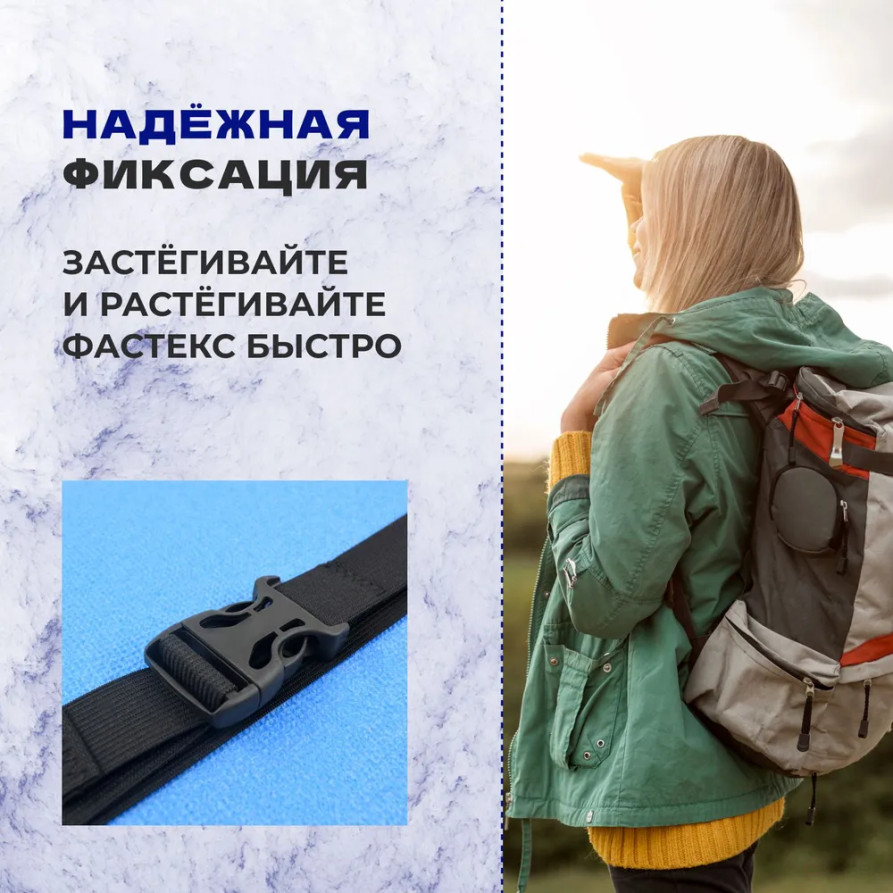 Tourist seat, 5-layer blue, with foil, moisture-proof, multi-layered, foam/karemat, camping seat, hiking/hiking trunk 350x240x25 mm