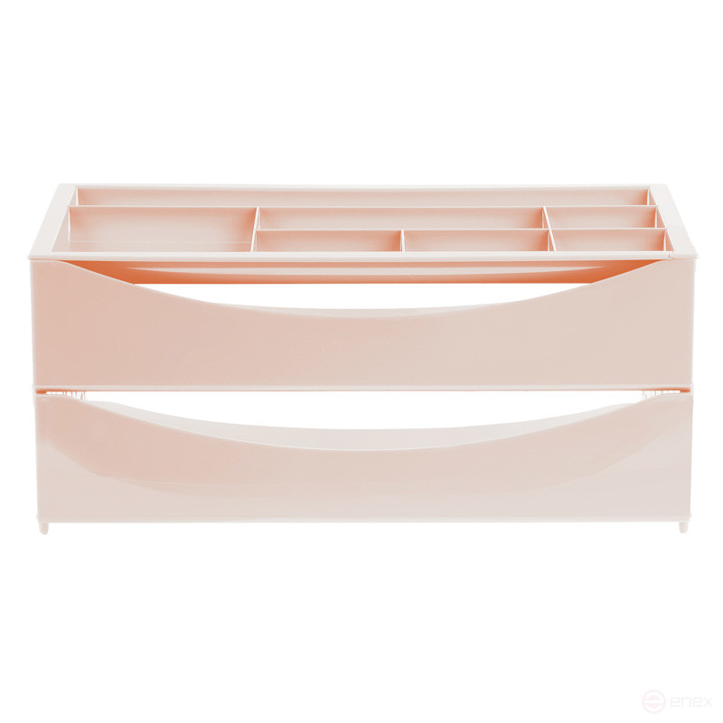 Paper tray horizontal STAMP "Field", set of 2 pcs. + organizer, pink Paris