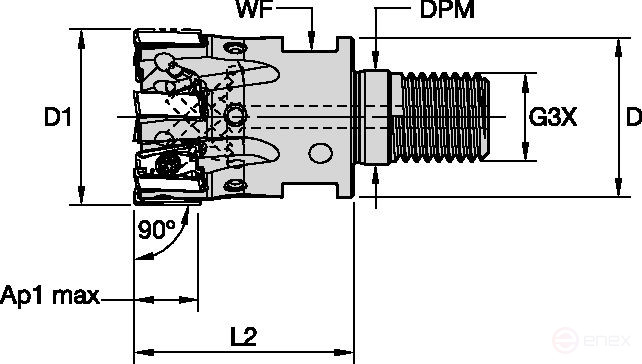 Milling cutter M4D020Z03M10LN11