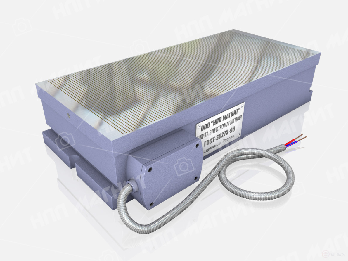 Small-pole rectangular electromagnetic plate with transverse arrangement of poles 7208-0059 (200x450)