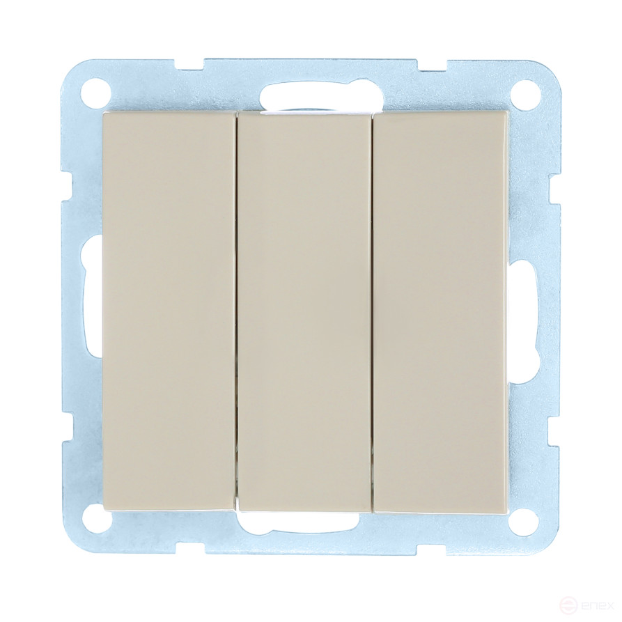 Switch 3-cl.(diagram 1+1+1 ) 16 A, 250 B (beige) LK60