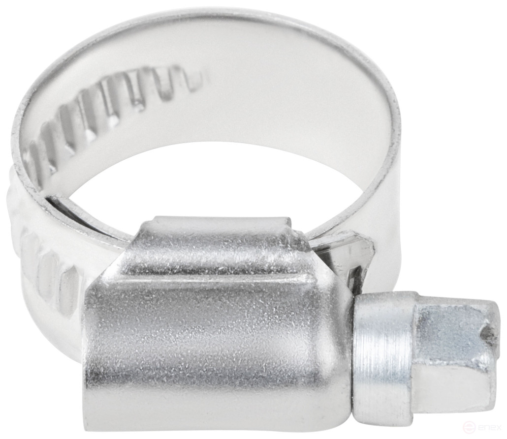 Хомут обжимной накатной, ширина 12 мм, нерж.сталь 12-20 мм