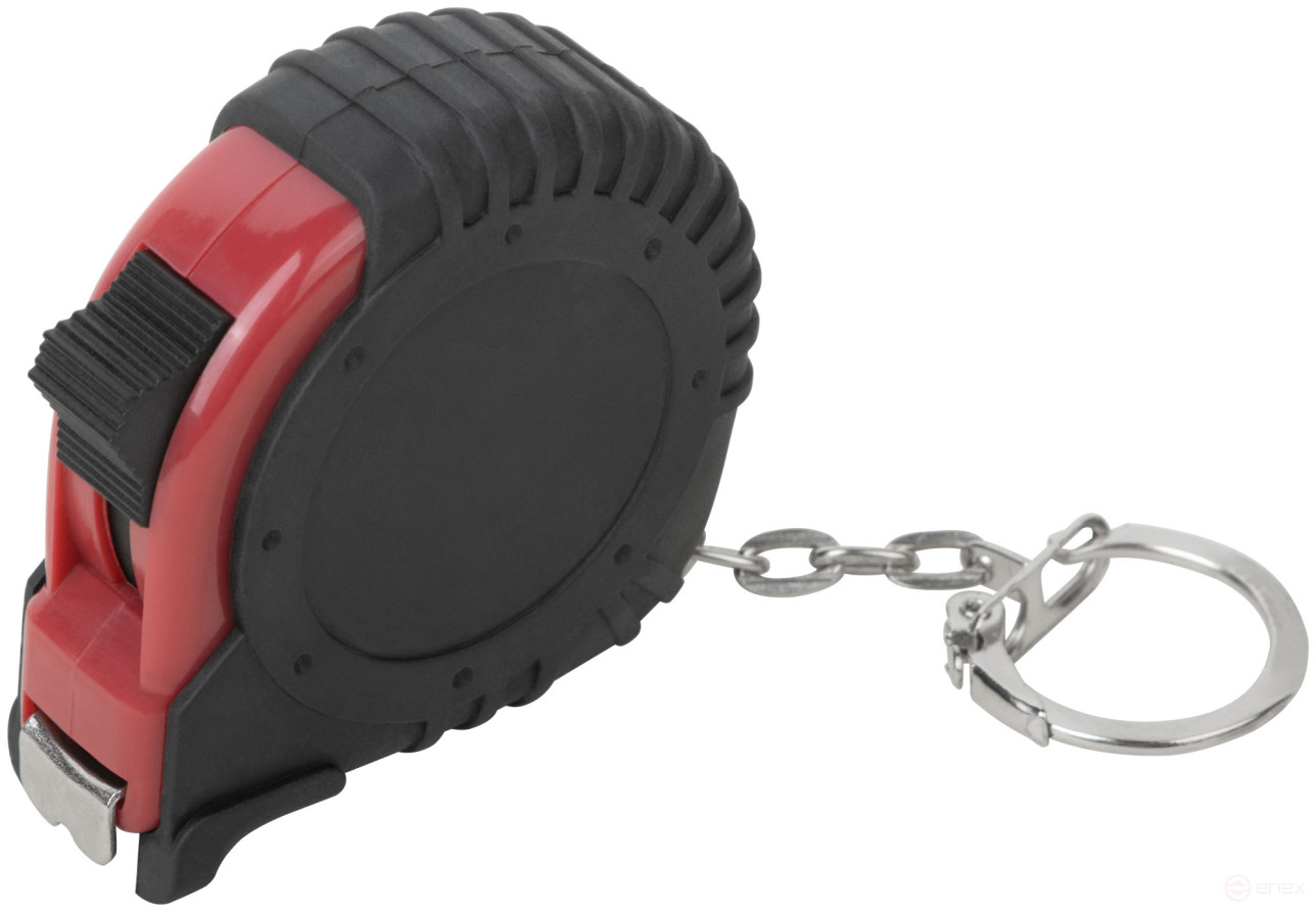 Tape measure keychain, rubberized case 2 m x 8 mm