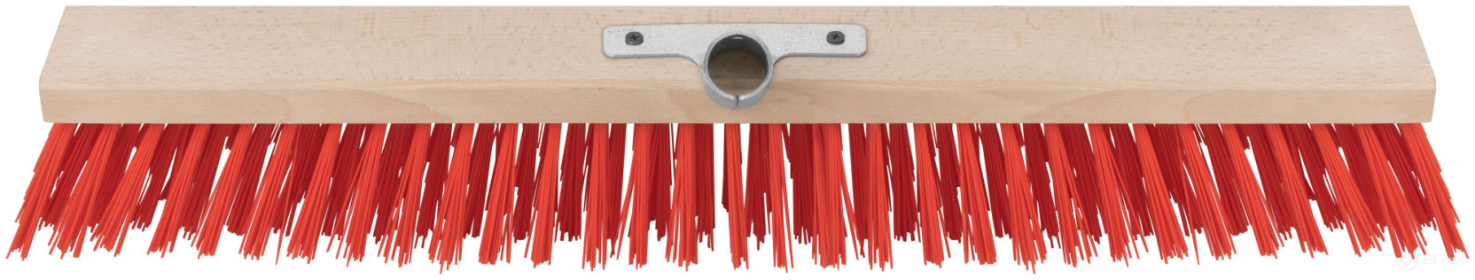 Profi wooden outdoor brush, stiff bristles, metal tool at an angle, 5-row, 600x65 mm