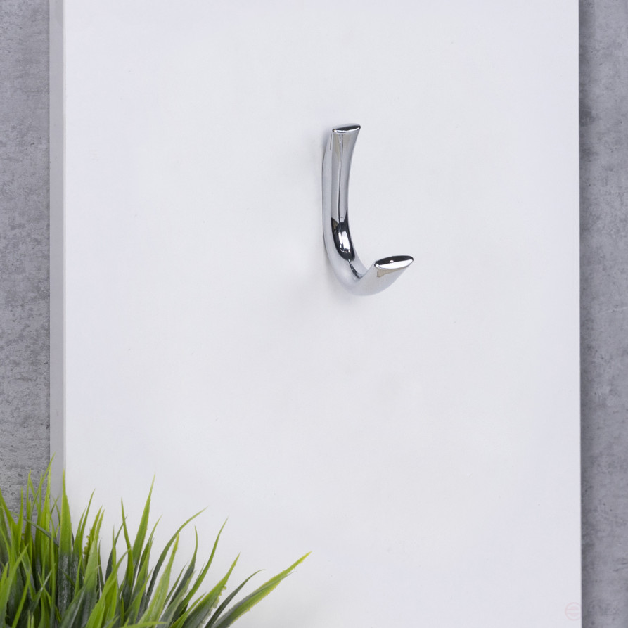 Крючок меб. однорожковый мет. SKY хром AKS