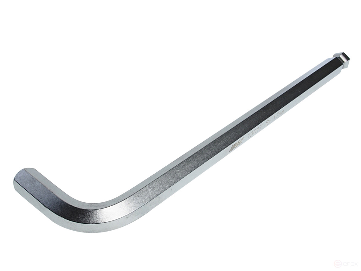 Ключ шестигранный Г-образный 17мм HEX шаровый экстрадлинный L=320мм JTC