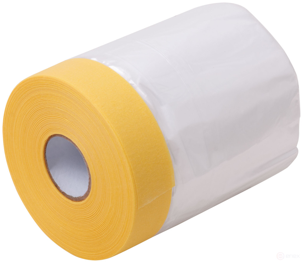 Пленка защитная с малярной лентой, Clever Quick, 550 мм x 33 м