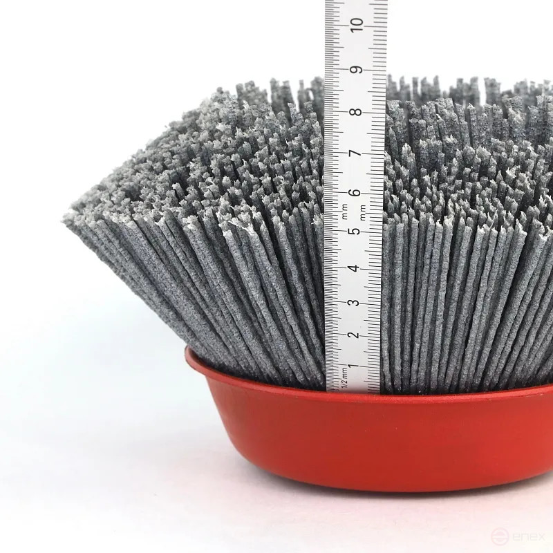 Щетка чашечная Д150*M14, ворс полимер-абразив P60 по дереву для УПМ УШМ (болгарка) (1-232)