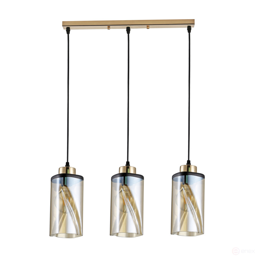 Светильник подвесной (подвес) Rivoli Shelda 9106-203 3 * Е27 60 Вт модерн потолочный