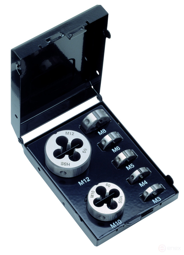 Set of dies M3-M12 VX (49523) up to 1,200 N/mm2 VOLKEL