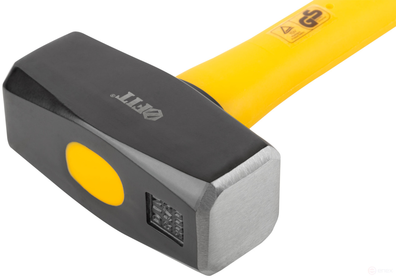 Forged sledgehammer, reinforced fiberglass handle 600 mm, 3 kg