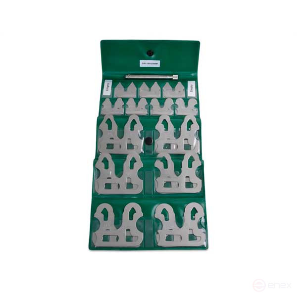 0.5-13 mm radius templates