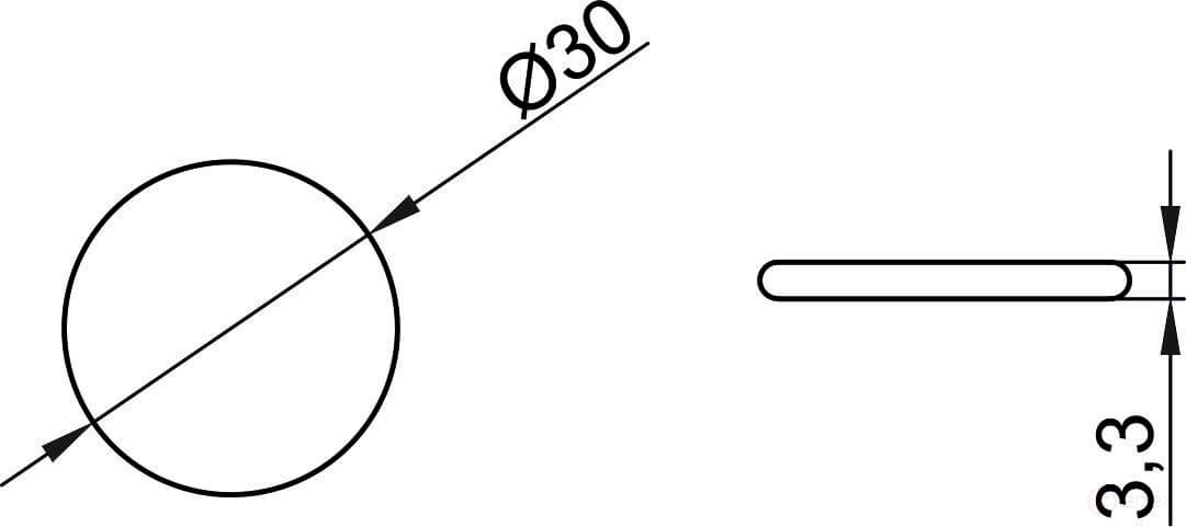 Подкладка самоприлипающая фетровая d30мм (1лист-25шт) серая AKS