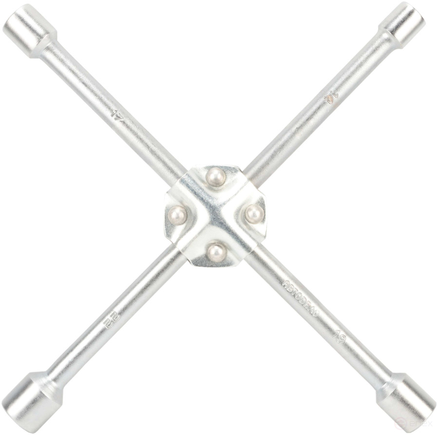 Ключ баллонный-крест (14*17*19*22)(усиленный) 380мм (АвтоDело) 34414