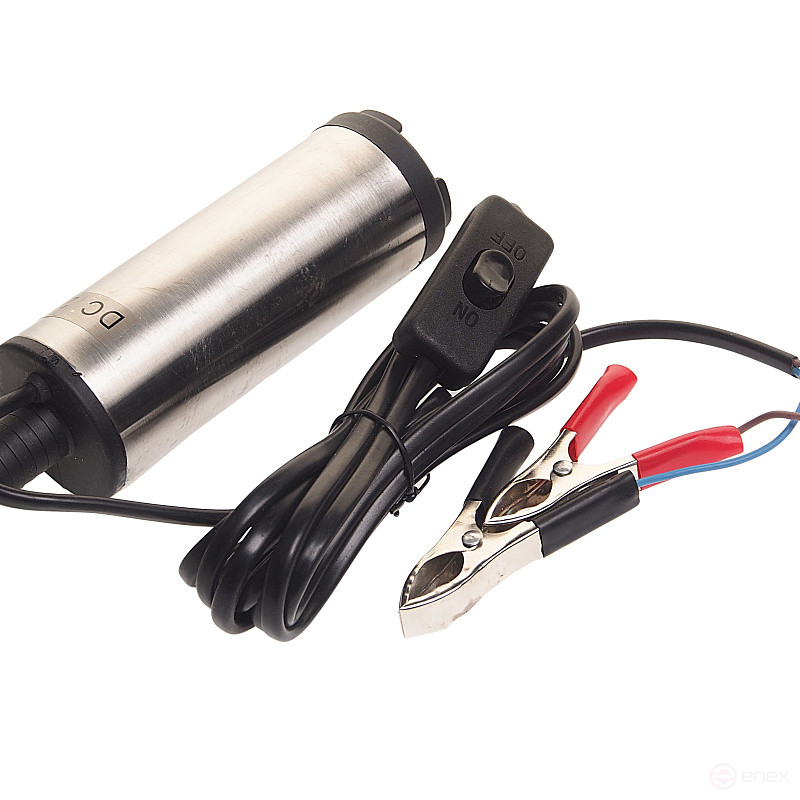 Насос для перекачки топлива ER-87203 (24V, 60W, 3.5A, 30л/мин, Ø51мм, Ø выходного отв. 19мм) ЭВРИКА /1/20