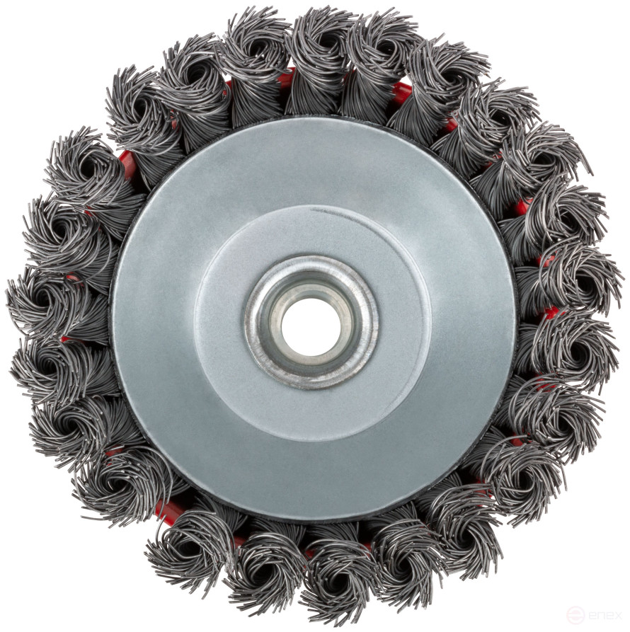 Cup plate, nut M14, steel twisted wire 125 mm