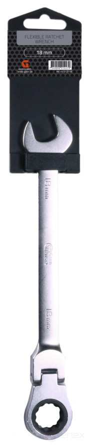 Комбинированный ключ с трещоткой и гибкой головкой 16 мм