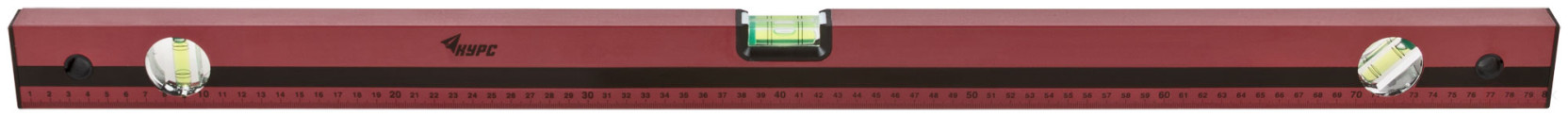 Optima level, 3 eyes, red body, milled working face, 800 mm scale