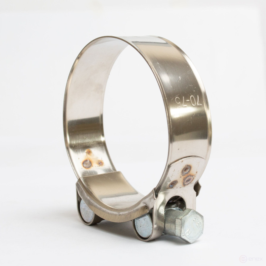 Single-bolt metal power clamp 70-75 mm, 1 piece