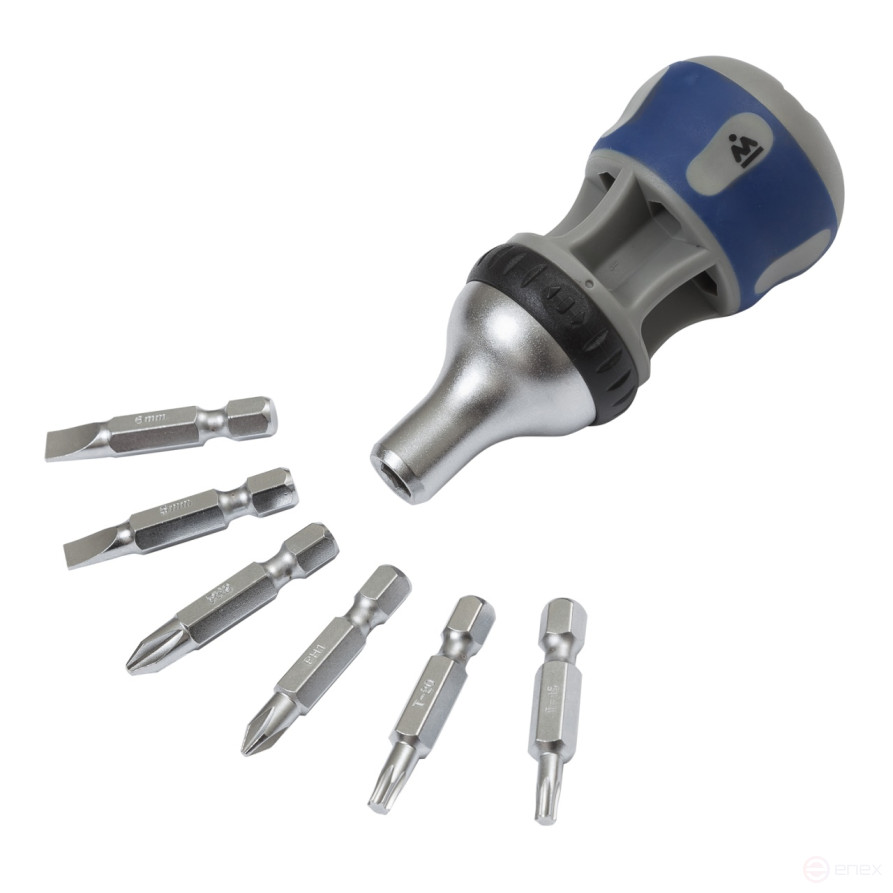 Screwdriver with replaceable inserts (bits), 7 in 1 MASTER 049-7B