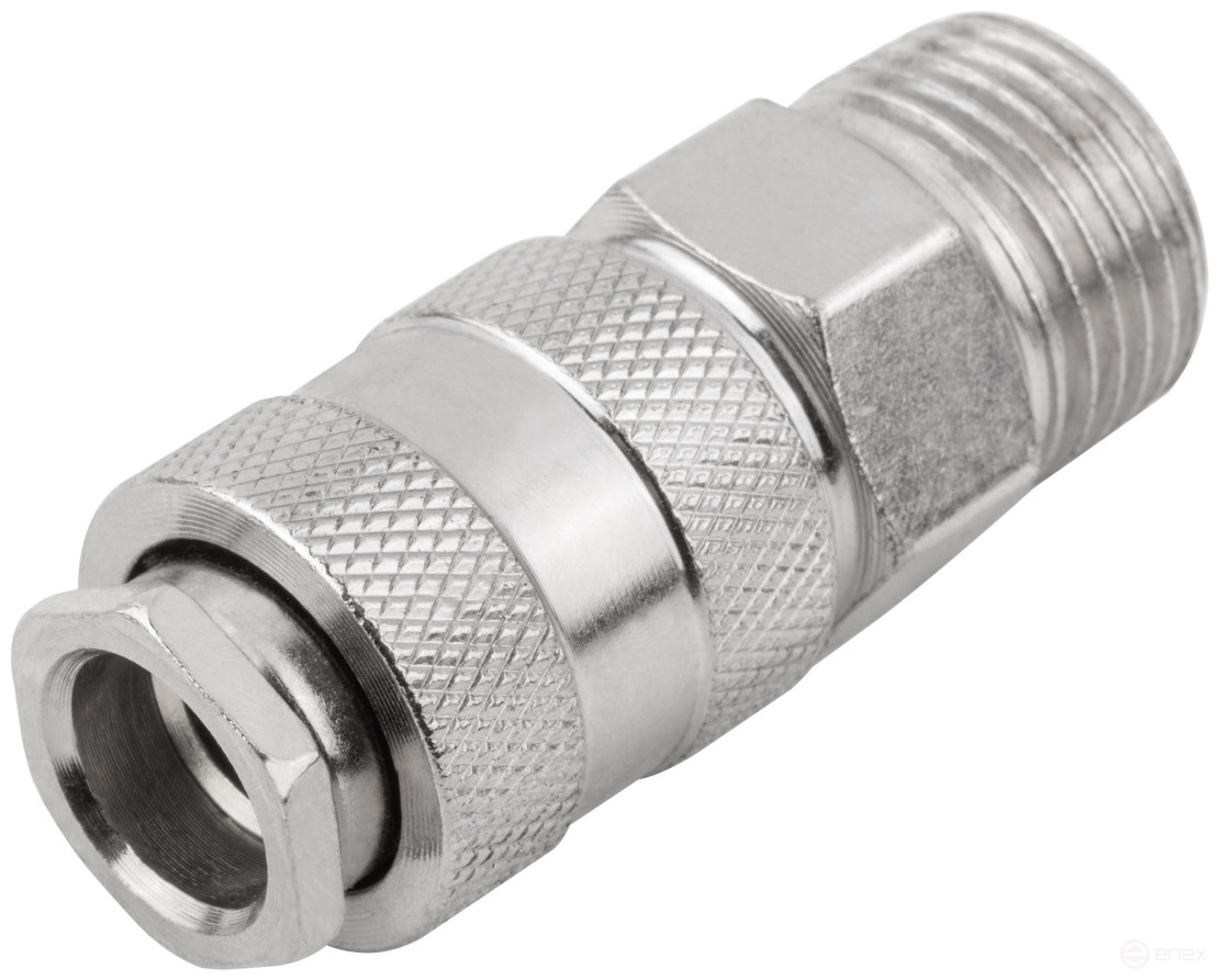 Quick-release adapter with 1/2" male thread shut-off valve