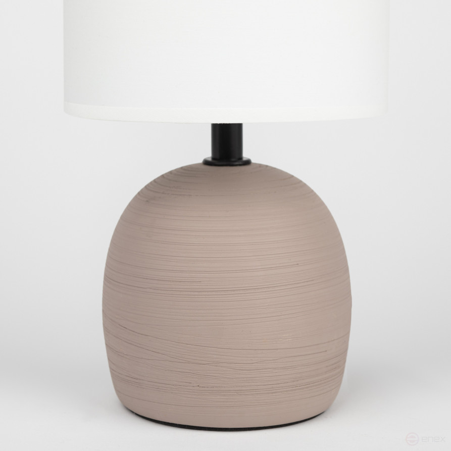Rivoli Sheron 7044-503 Table Lamp 1 * E14 40W ceramic brown with lampshade