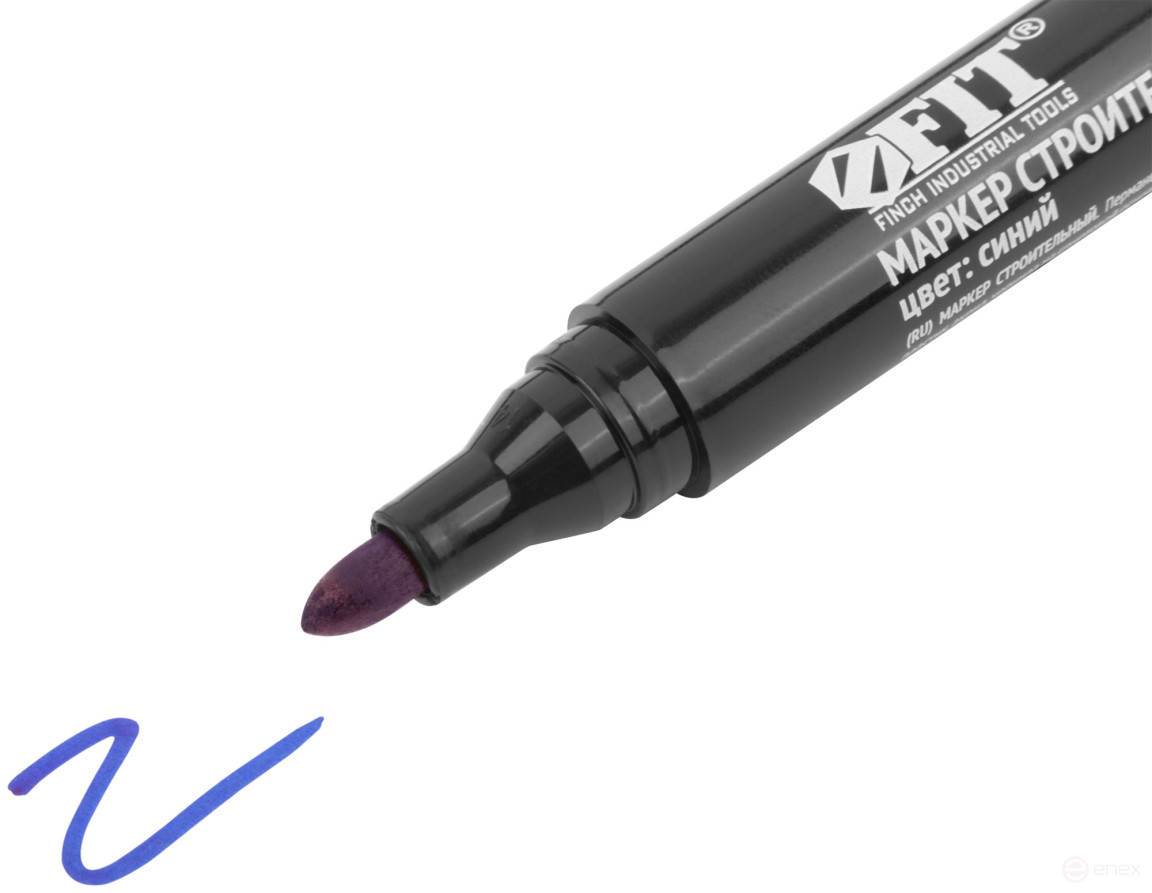 Маркер строительный перманентный, синий