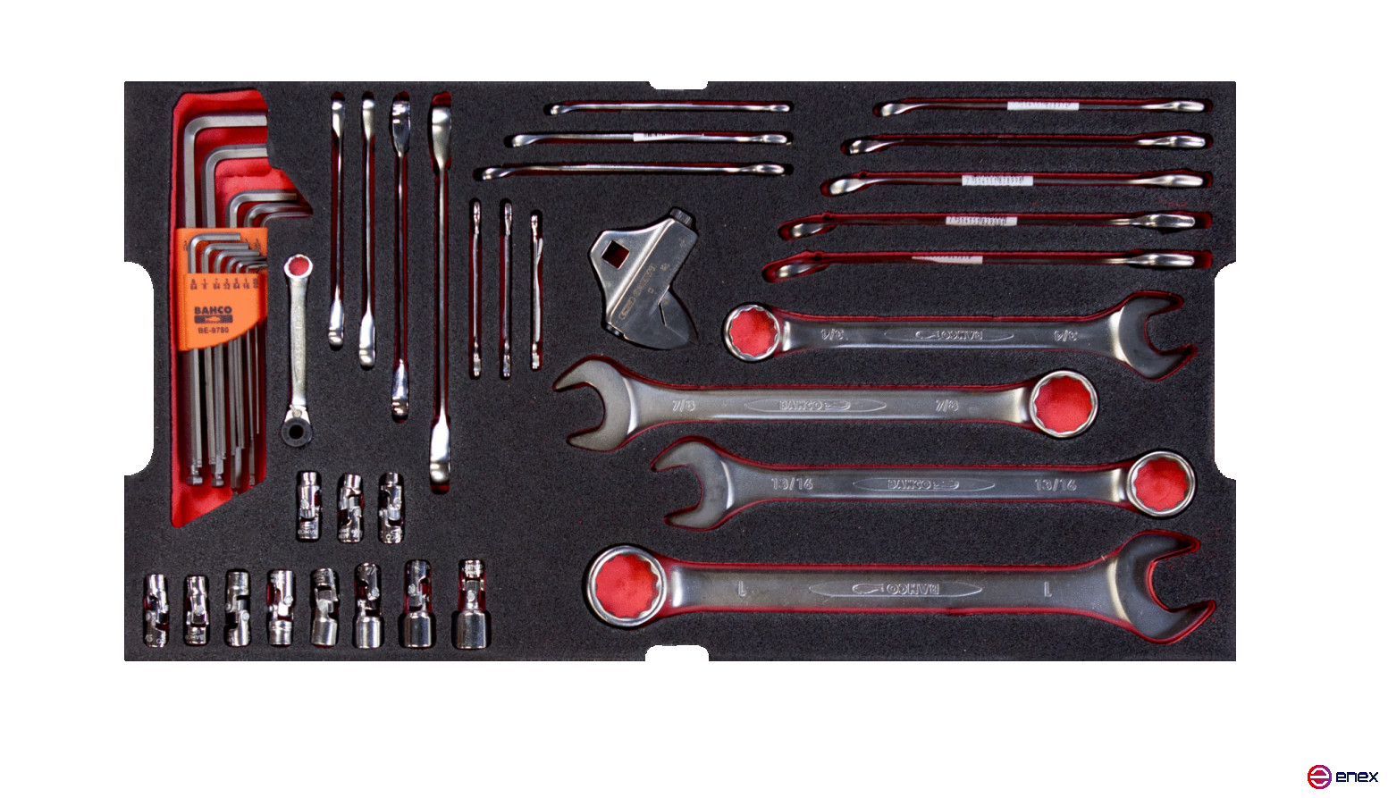 Fit&Go Набор шарнирных головок 1/4/гаечных ключей/шестигранников в ложементе, 44 предмета