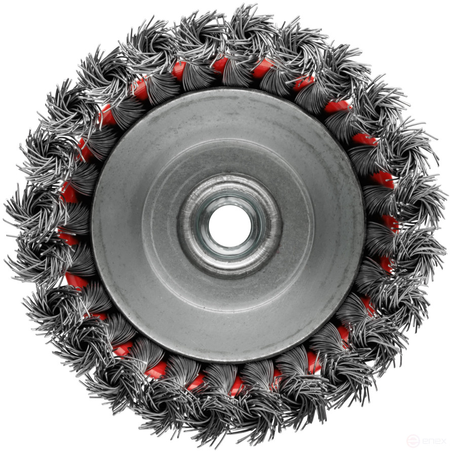 Корщетка-чашка, гайка М14, стальная витая проволока 125 мм, блистер