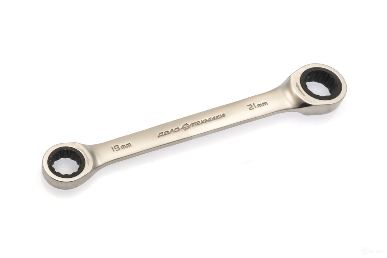Double-sided ratchet wrench 19x21 mm