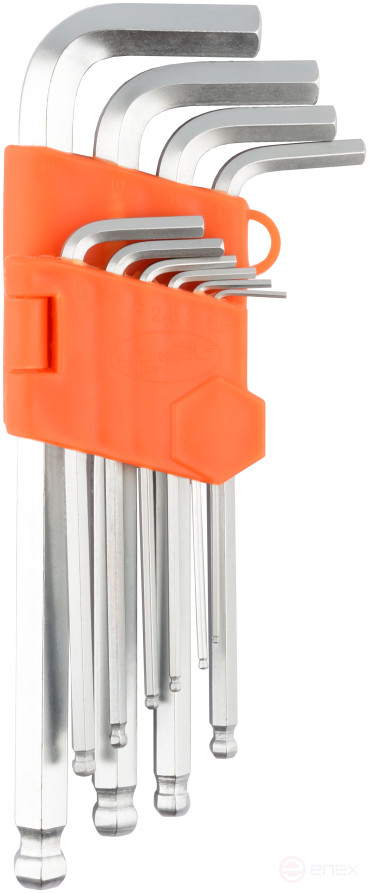 Набор Г-обр. шестигр. 10ч (1.5-12мм; CR-V; удлинённые; с шаром) АвтоDело (39150)