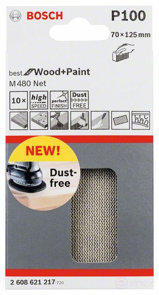 Sanding sheet 70 x 125 mm, 100