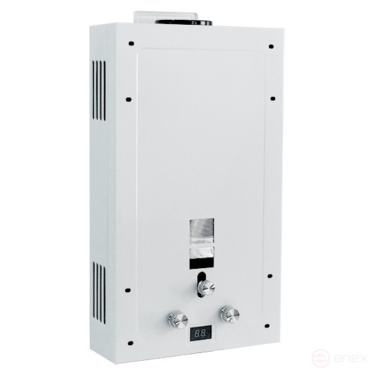 ГПВС-10, Газовый проточный водонагреватель ТЕПЛОКС (основа без стеклянной панели), 20 кВт, расход 10 л/мин., цвет корпуса белый