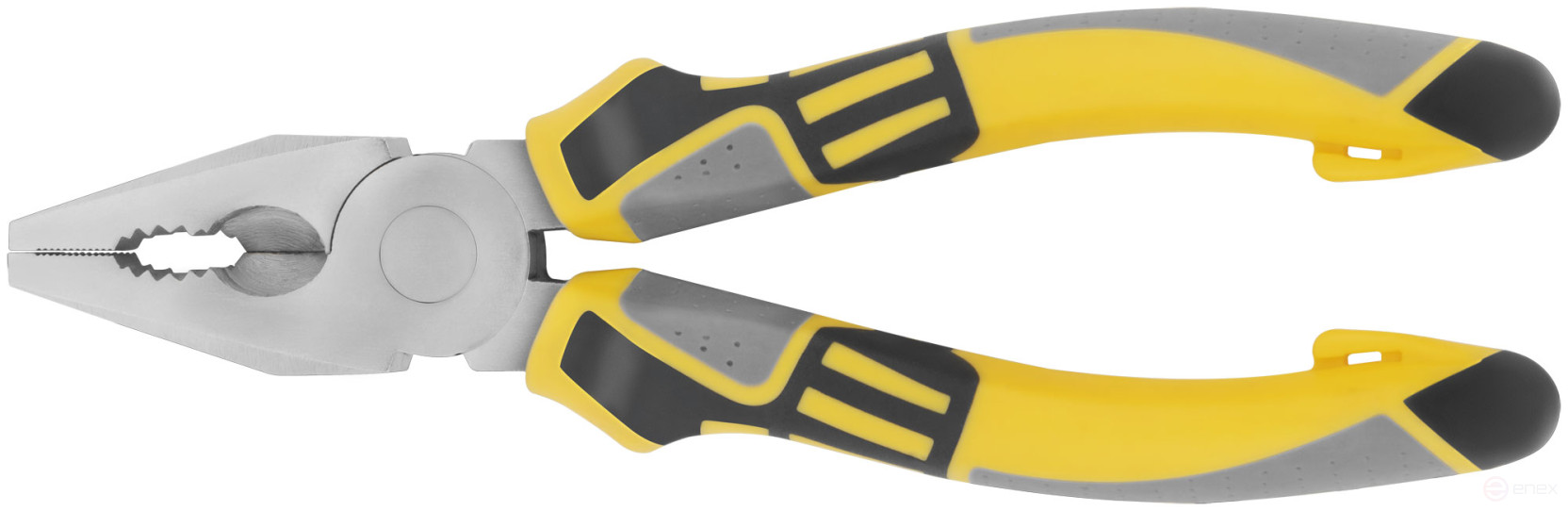 Плоскогубцы комбинированные "Смарт", трехцветные прорезиненные ручки, никелевое покрытие 180 мм