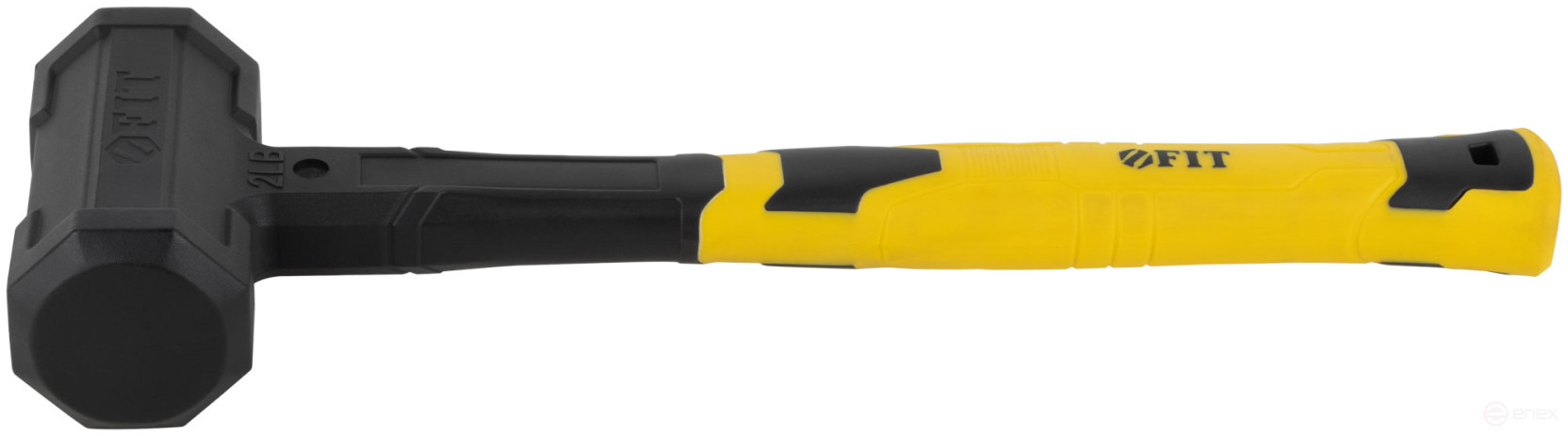 Inertia-free sledgehammer, fiberglass handle with rubberized coating 53 mm, 1 kg