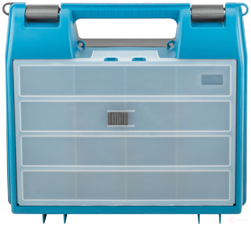 340 mm drill box with organizer, 12 compartments