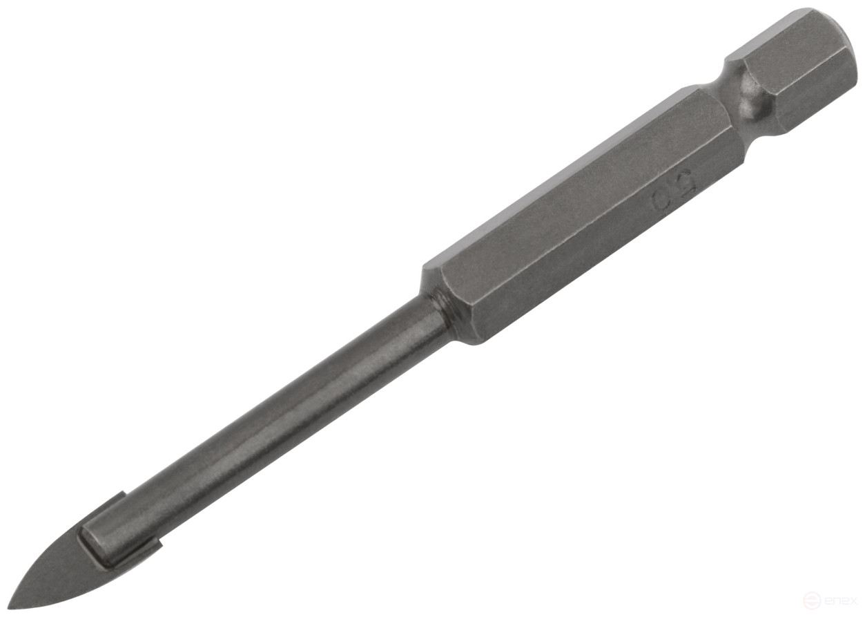 Tile and glass drill bit, hexagonal U-shank for a 5x70 mm bit