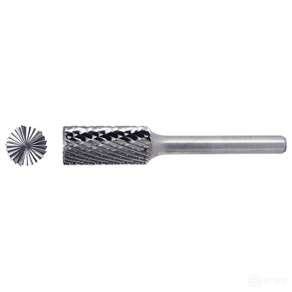 Carbide cylindrical borehole with an end cap type B d12 double notch