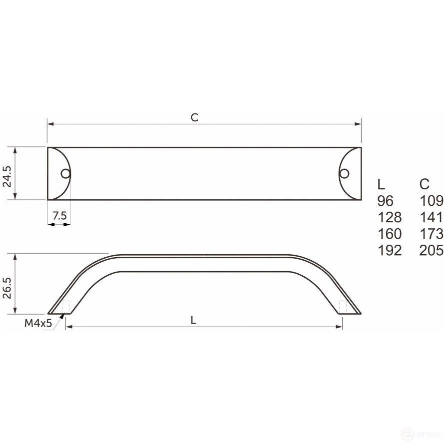 The handle is meb. WPY 337 L-160, white AKS