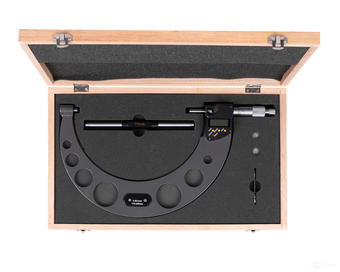 Микрометр гладкий МКЦ - 200 0,001 электр. 2 - кн. IP54 ЧИЗ