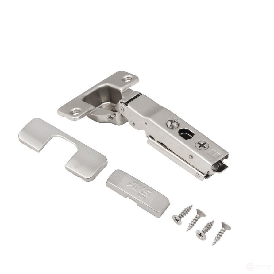 Overhead hinge with door closer 48mm h0 clip-on AKS PLUS 3D narrow (self-tapping screws, plugs)