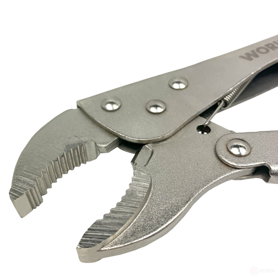 Locking pliers with curved clips 250mm WP231071 WORKPRO
