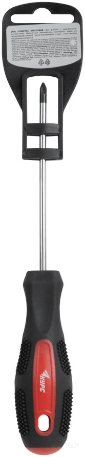 Screwdriver "Master", CrV steel, rubberized handle 4x100 mm PH1