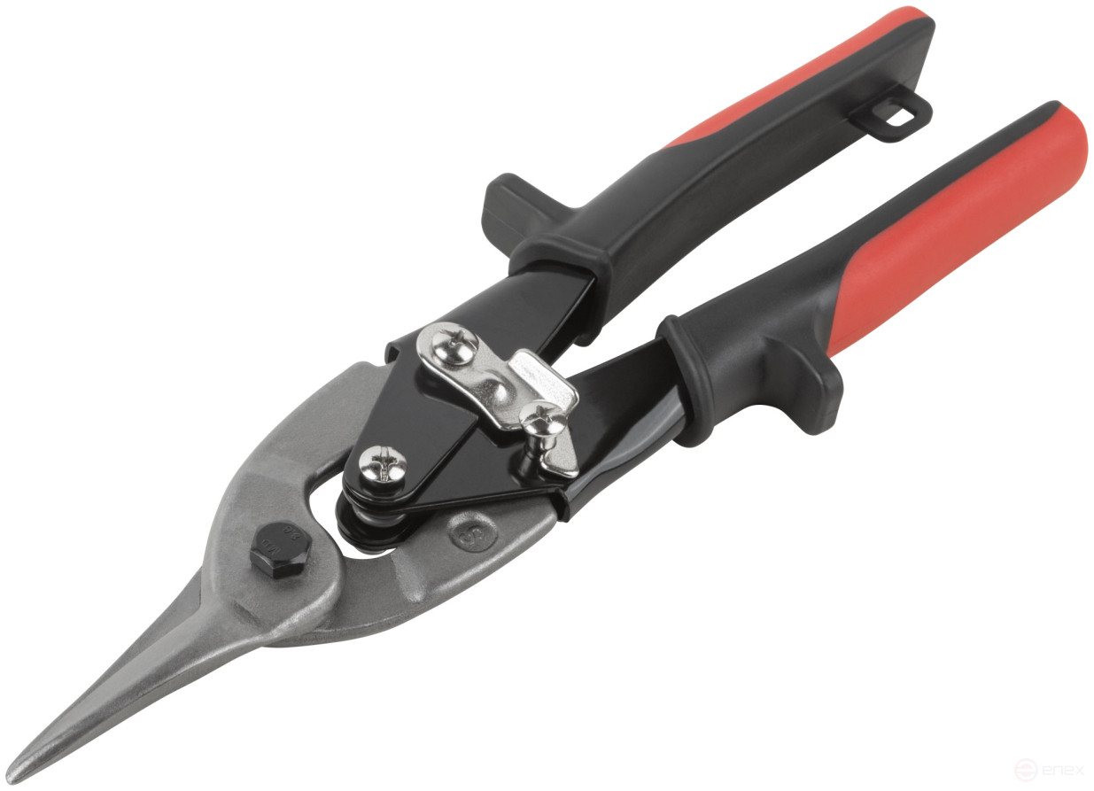 Ножницы по металлу "Мастер", усиленные CrV, прорезиненные ручки, прямые 250 мм