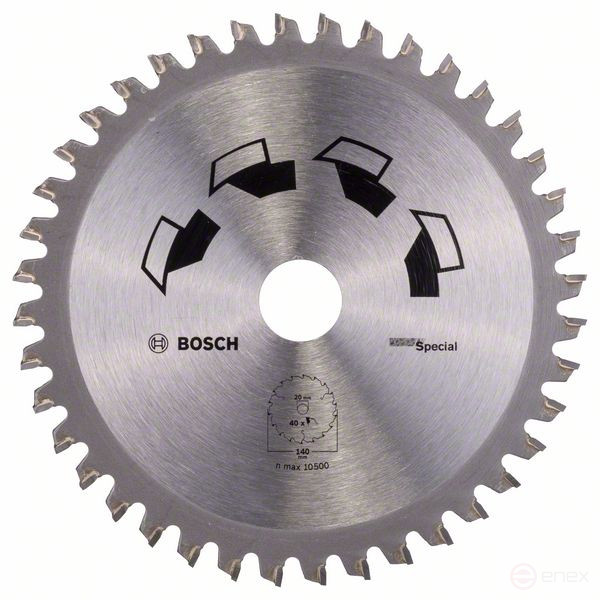 Пильный диск SPECIAL D= 140 мм; отверстие= 20 мм; к-во зубьев= 40