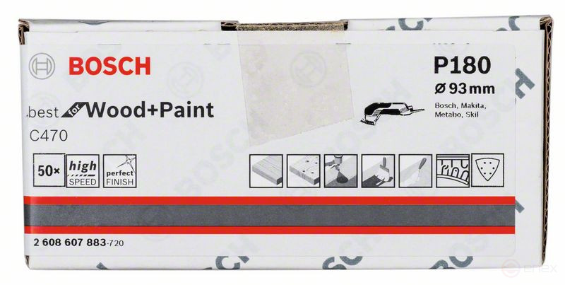 Шлифлист C470, в упаковке 50 шт. 93 mm, 180